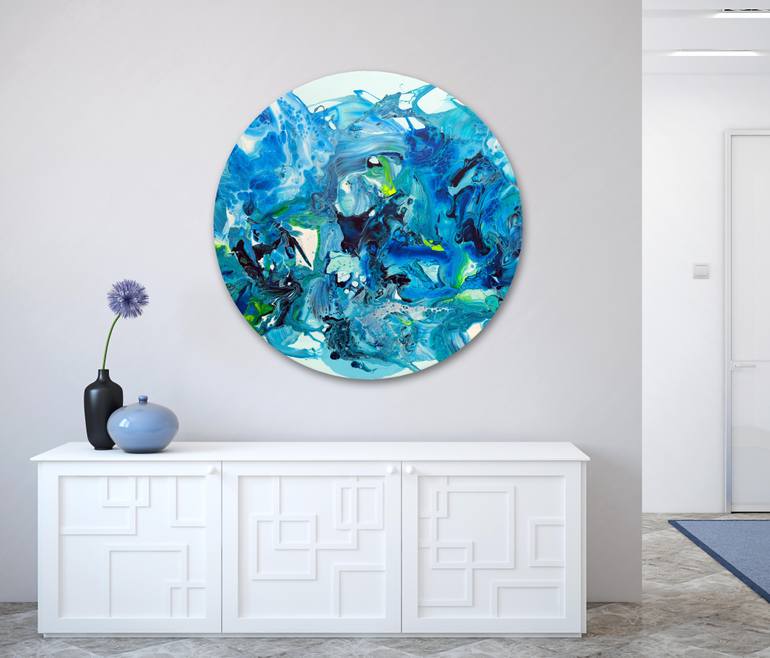 Original Abstract Expressionism Abstract Painting by Behshad Arjomandi