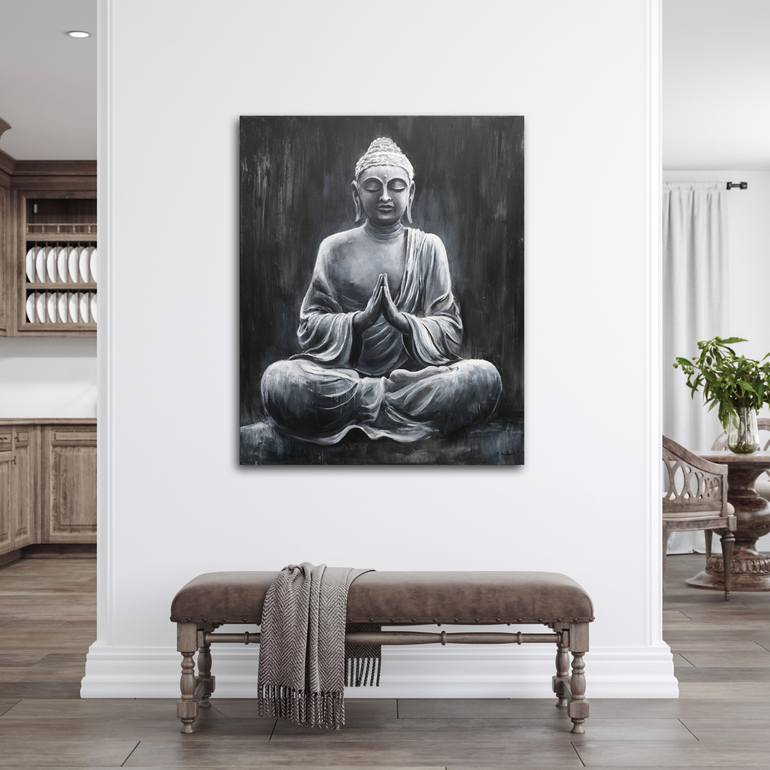 Original Black & White Religion Painting by Behshad Arjomandi