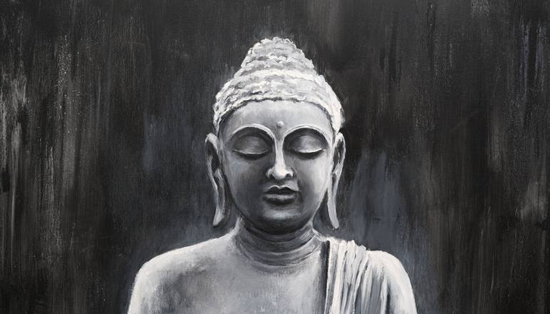 Original Black & White Religion Painting by Behshad Arjomandi