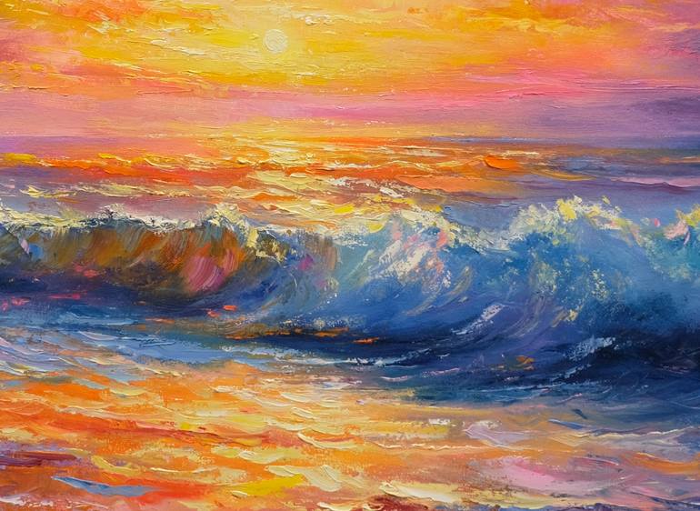 Original Classicism Seascape Painting by Behshad Arjomandi