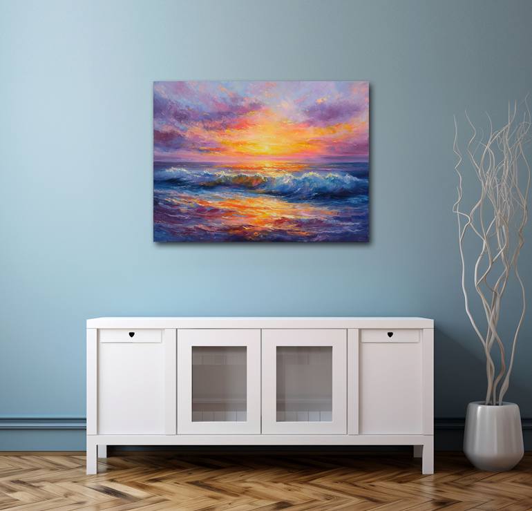 Original Classicism Seascape Painting by Behshad Arjomandi