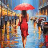 City Rain Reflections by Behshad Arjomandi