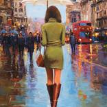Rainy London Street by Behshad Arjomandi