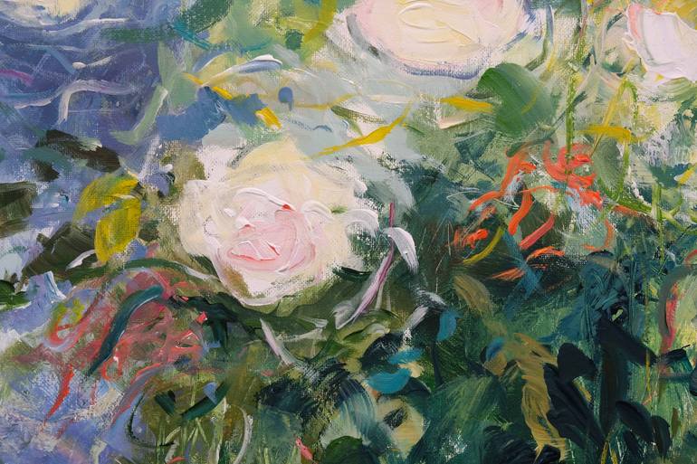 Original Abstract Floral Painting by Behshad Arjomandi