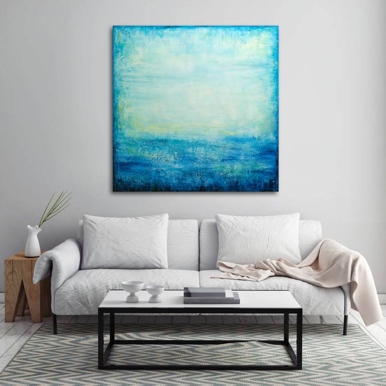 Original Abstract Seascape Painting by Behshad Arjomandi
