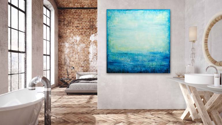 Original Abstract Seascape Painting by Behshad Arjomandi