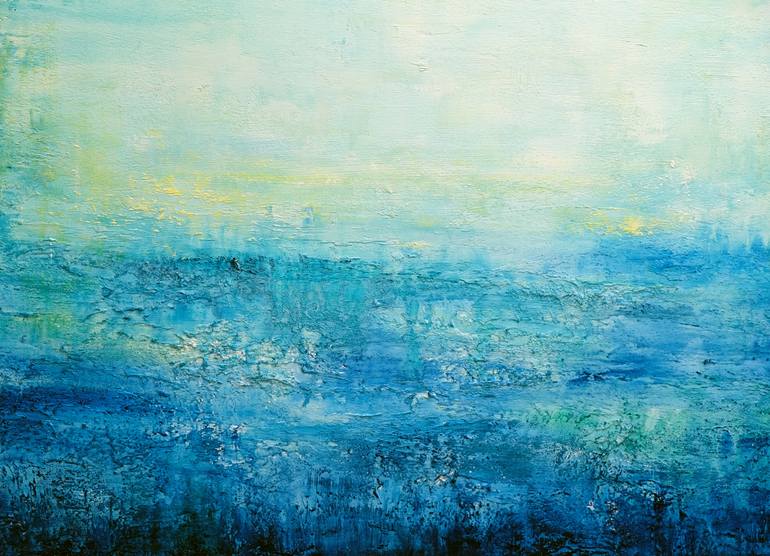 Original Abstract Seascape Painting by Behshad Arjomandi