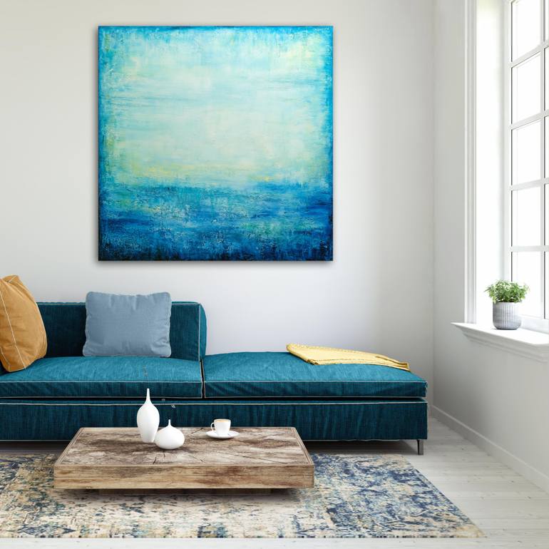 Original Abstract Seascape Painting by Behshad Arjomandi