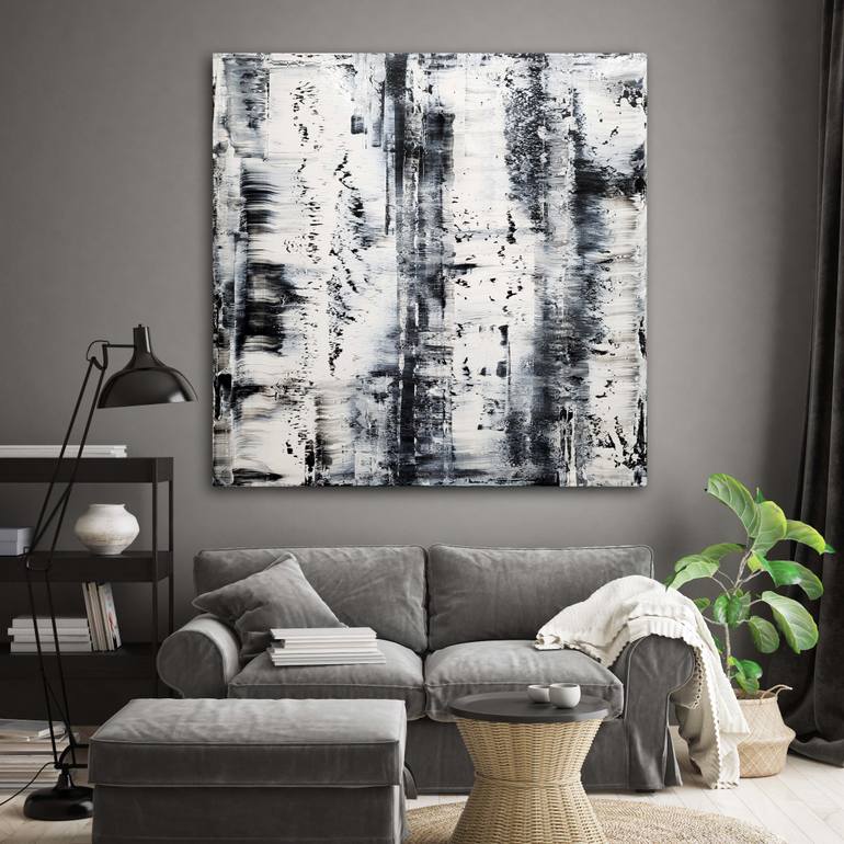 Original Abstract Expressionism Abstract Painting by Behshad Arjomandi