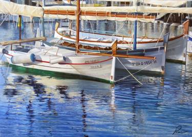 Original Fine Art Boat Paintings by Joan Riera