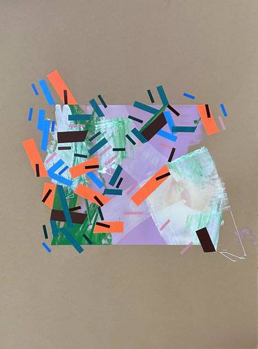 Original Abstract Expressionism Abstract Mixed Media by Philippe Halaburda