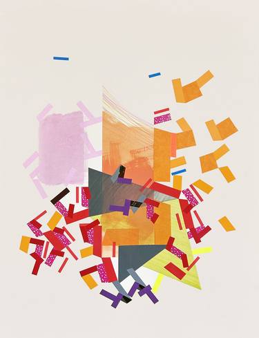 Original Abstract Expressionism Abstract Mixed Media by Philippe Halaburda