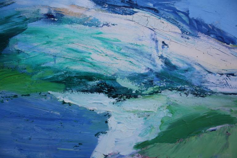 Original Abstract Expressionism Abstract Painting by Malgorzata Suplewska