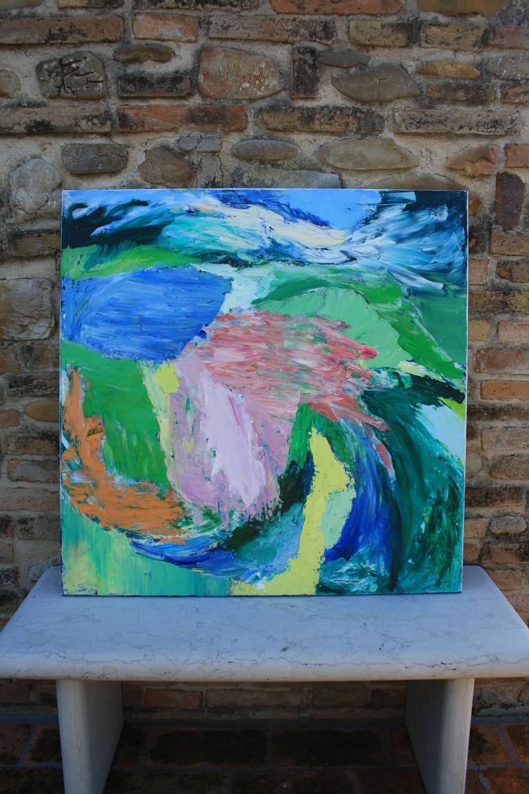 Original Abstract Expressionism Abstract Painting by Malgorzata Suplewska