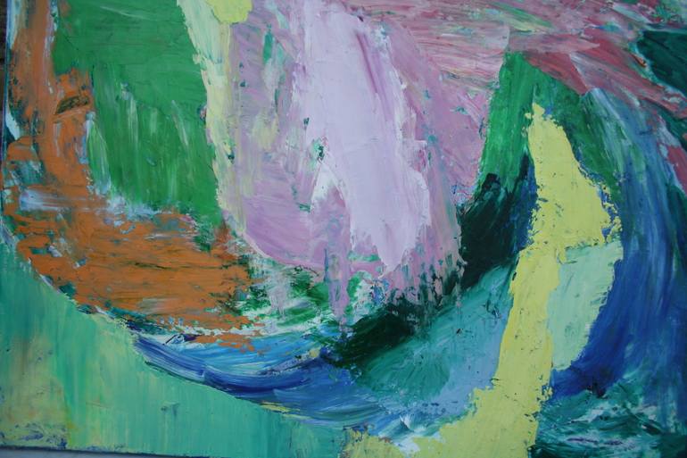 Original Abstract Expressionism Abstract Painting by Malgorzata Suplewska