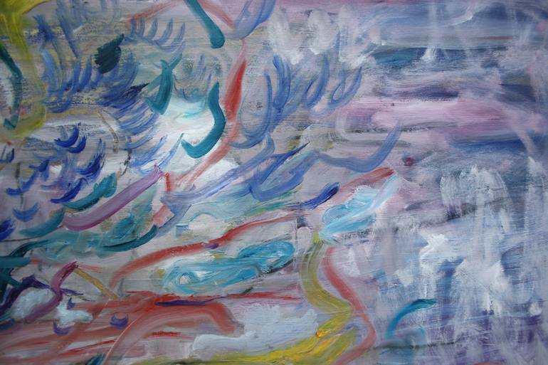 Original Abstract Expressionism Abstract Painting by Malgorzata Suplewska