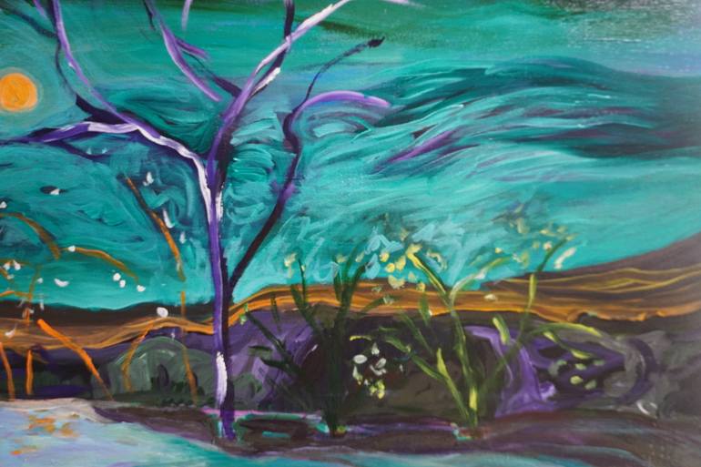 Original Figurative Garden Painting by Malgorzata Suplewska