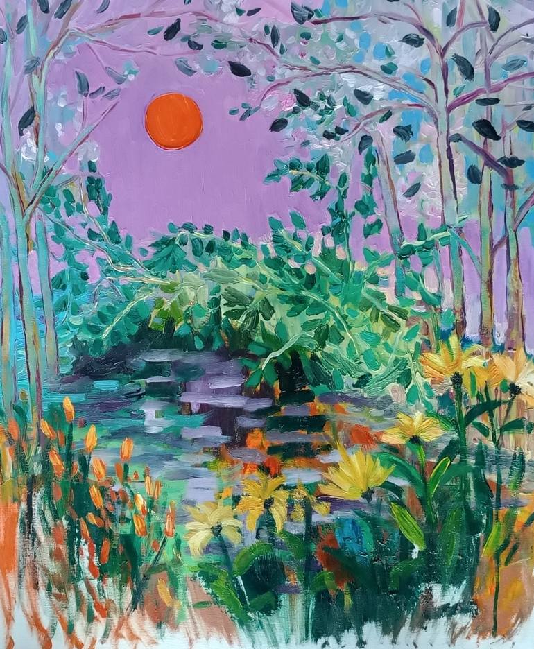 Original Fantasy Painting by Malgorzata Suplewska | Contemporary Art on Canvas | La vie est belle
