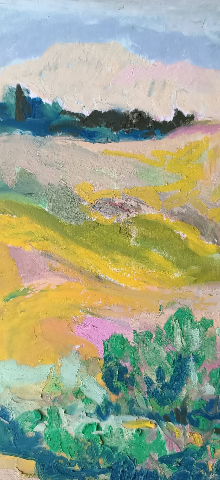 Original Baroque Landscape Drawing by Malgorzata Suplewska