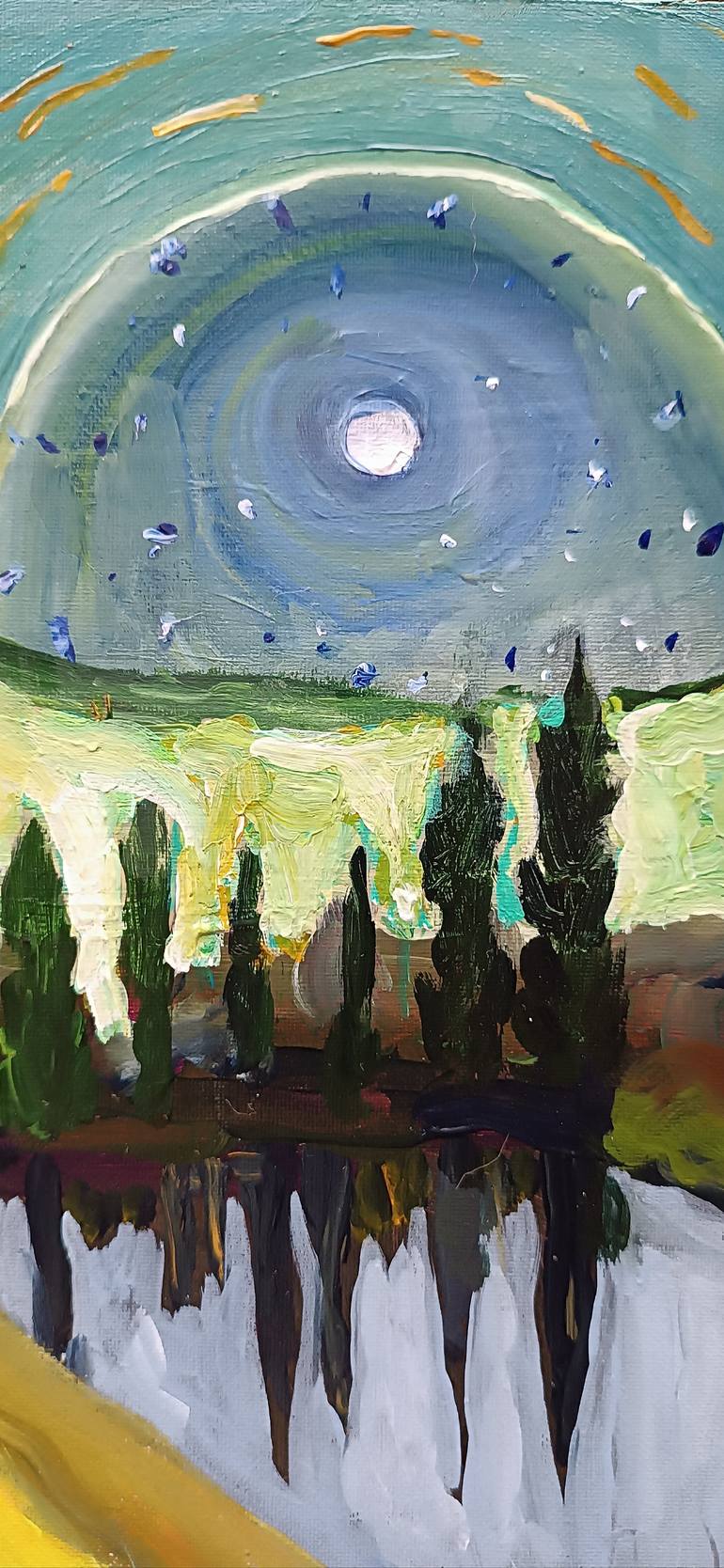 Original Contemporary Garden Painting by Malgorzata Suplewska
