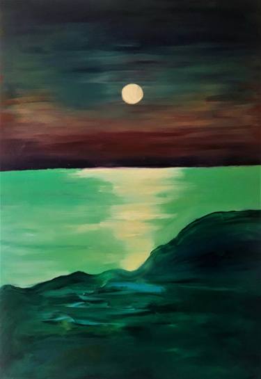 Saatchi Art Artist Malgorzata Suplewska; Paintings, “The Numana's moon” #art