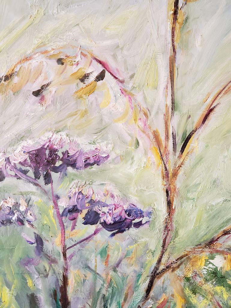 Original Expressionism Floral Painting by Malgorzata Suplewska
