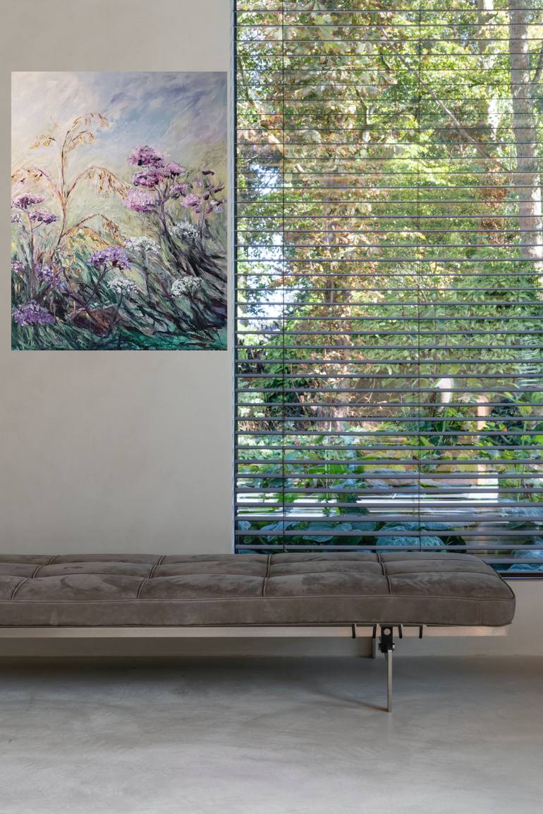 Original Expressionism Floral Painting by Malgorzata Suplewska