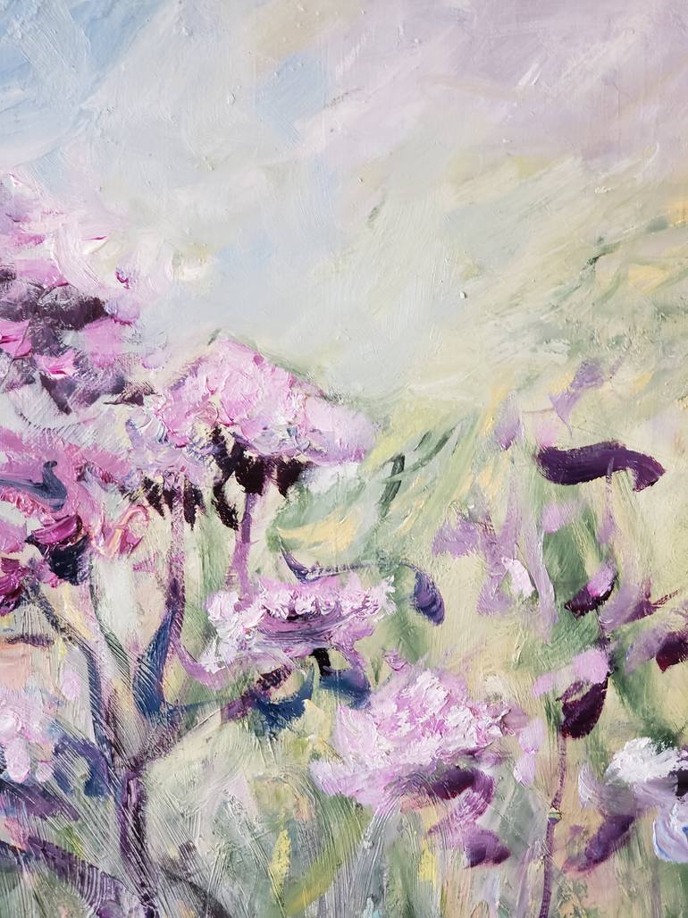Original Expressionism Floral Painting by Malgorzata Suplewska