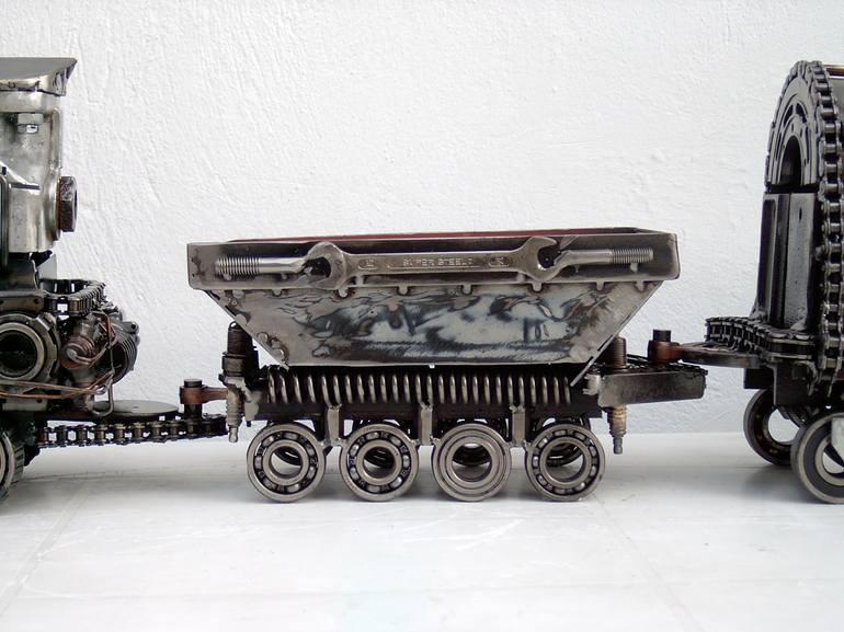 Original Art Deco Transportation Sculpture by Giannis Dendrinos