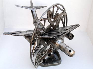metal airplane sculpture thumb