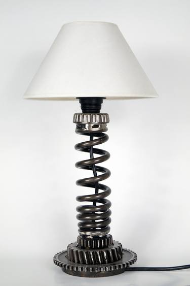Recycled S Metal Lamp Sculpture By, Metal Art Lamps