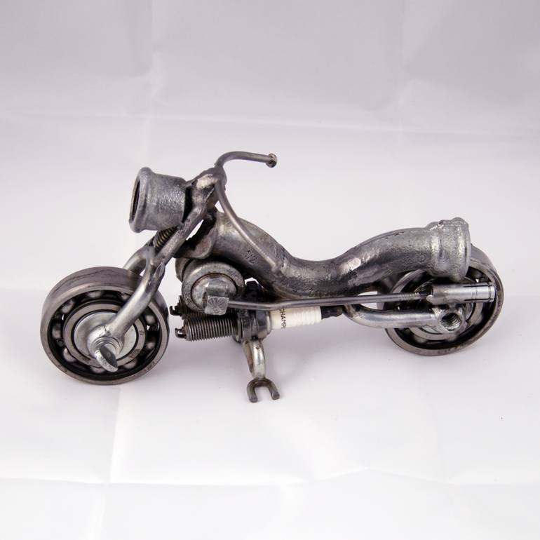 Original Motorcycle Sculpture by Giannis Dendrinos