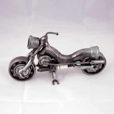 Motorcycle metal sculpture thumb