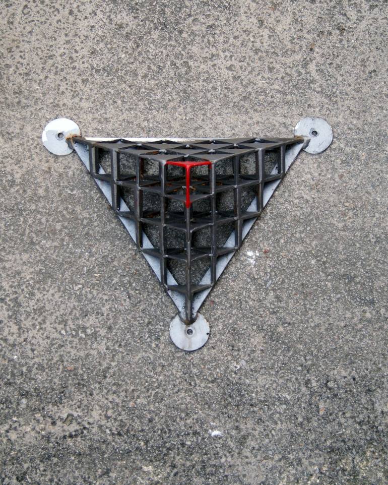 geometric metal sculpture