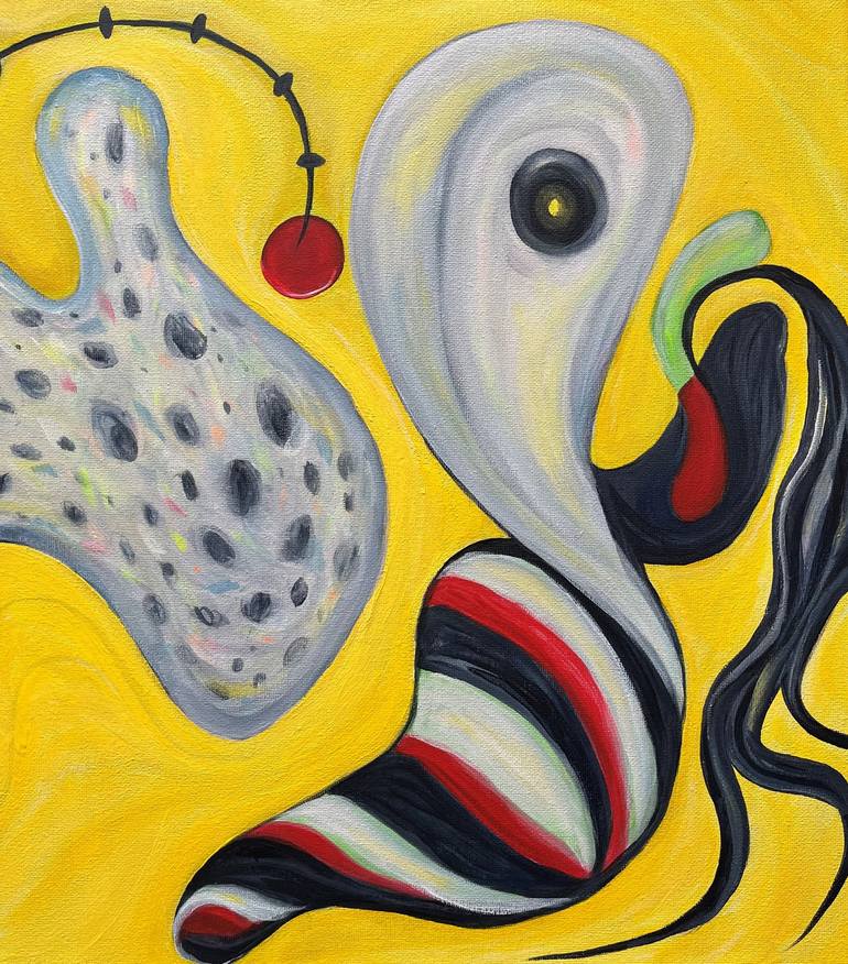 Original Surrealism Fish Painting by Belinda Colozzi