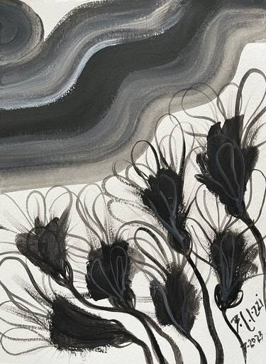 Print of Abstract Botanic Paintings by Belinda Colozzi