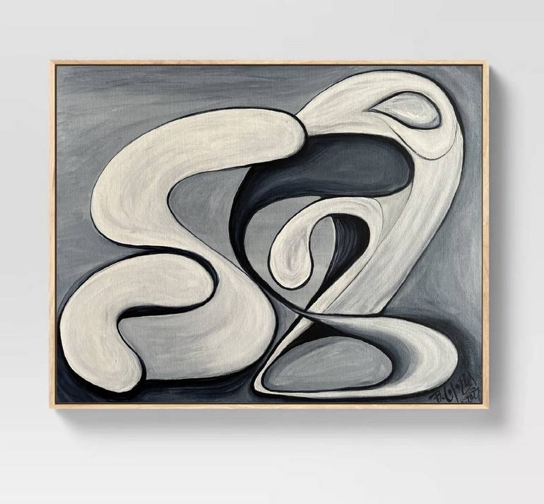 Original Dada Abstract Painting by Belinda Colozzi