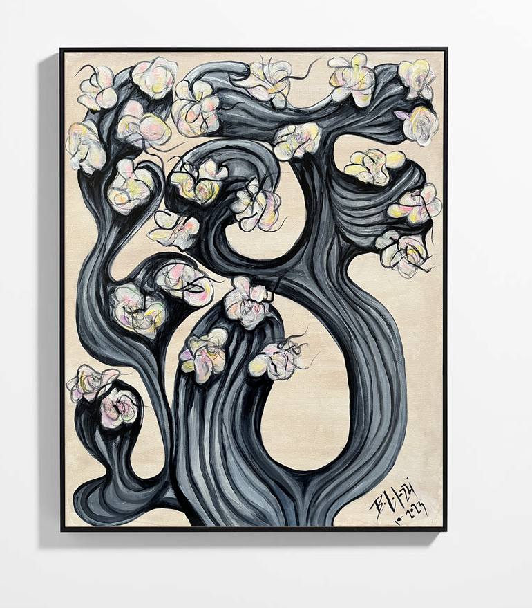 Original Surrealism Botanic Painting by Belinda Colozzi