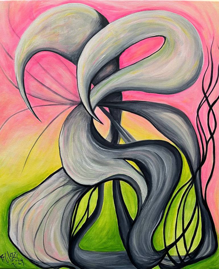 Original Surrealism Abstract Painting by Belinda Colozzi