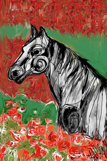 Print of Expressionism Horse Drawings by Belinda Colozzi