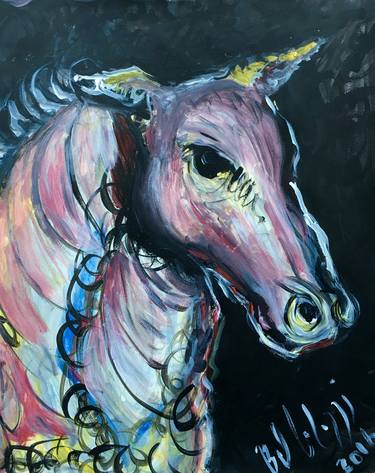 Original Abstract Expressionism Animal Paintings by Belinda Colozzi