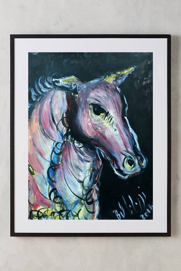 Original Abstract Expressionism Animal Painting by Belinda Colozzi