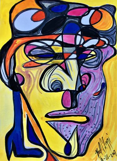 Print of Cubism Portrait Paintings by Belinda Colozzi