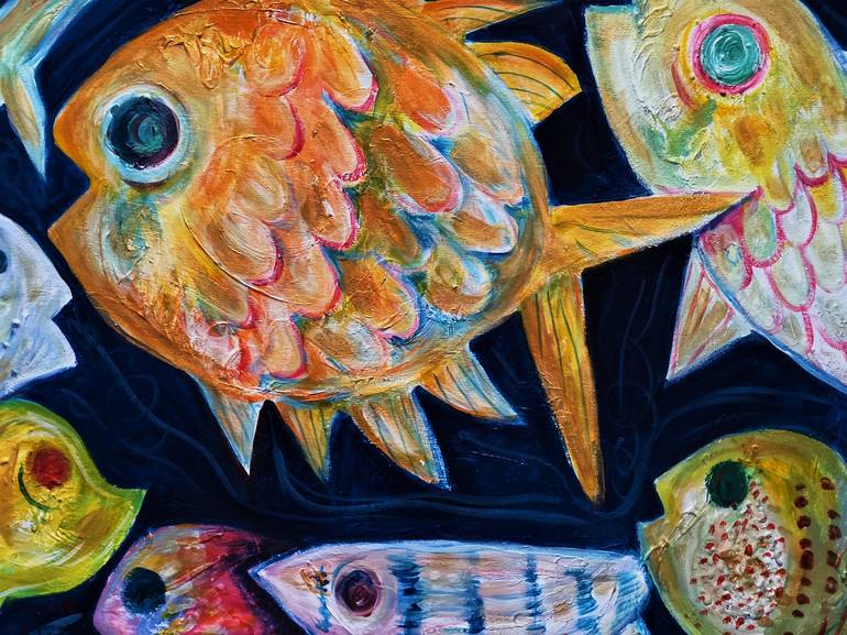 Original Fish Painting by Belinda Colozzi