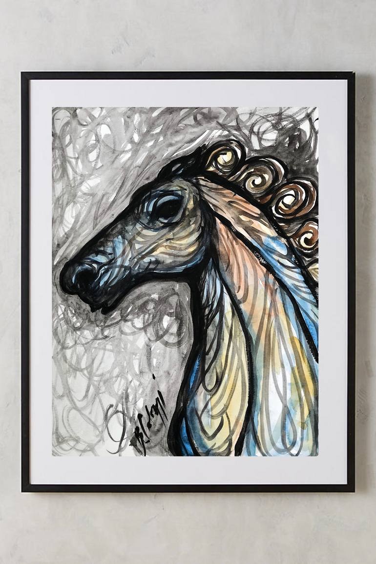 Original Expressionism Animal Painting by Belinda Colozzi