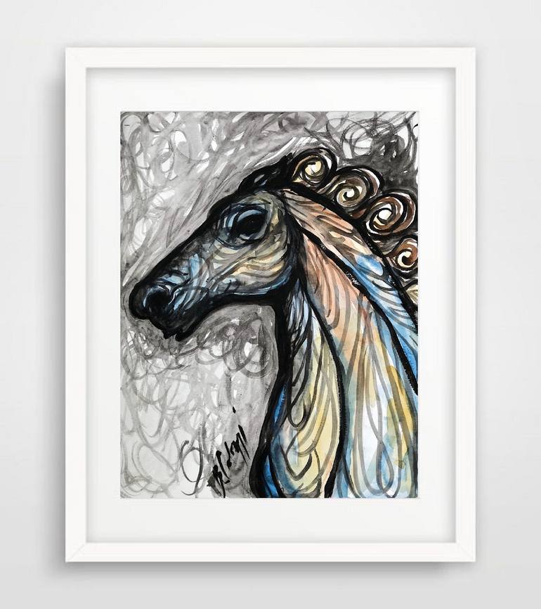 Original Expressionism Animal Painting by Belinda Colozzi