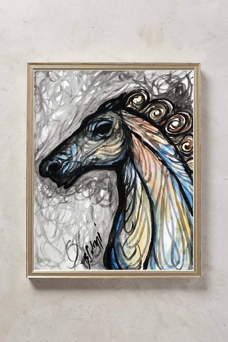 Original Expressionism Animal Painting by Belinda Colozzi