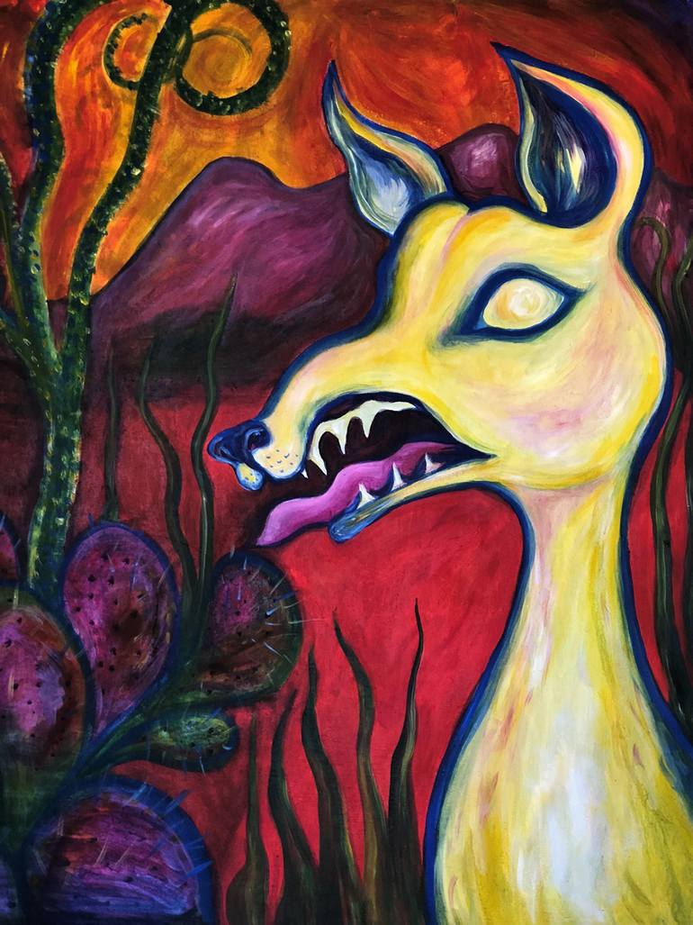 Original Surrealism Animal Painting by Belinda Colozzi