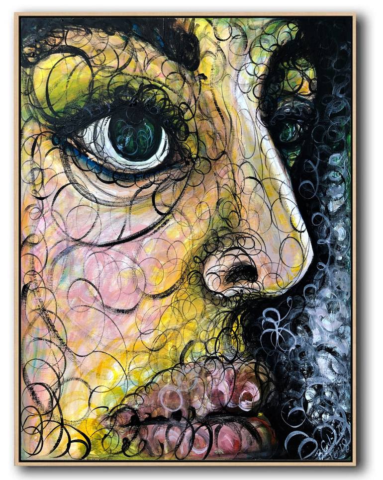 Original Expressionism Portrait Painting by Belinda Colozzi