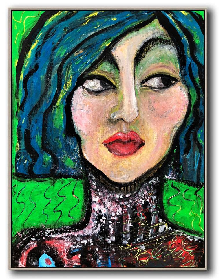 Original Expressionism Portrait Painting by Belinda Colozzi